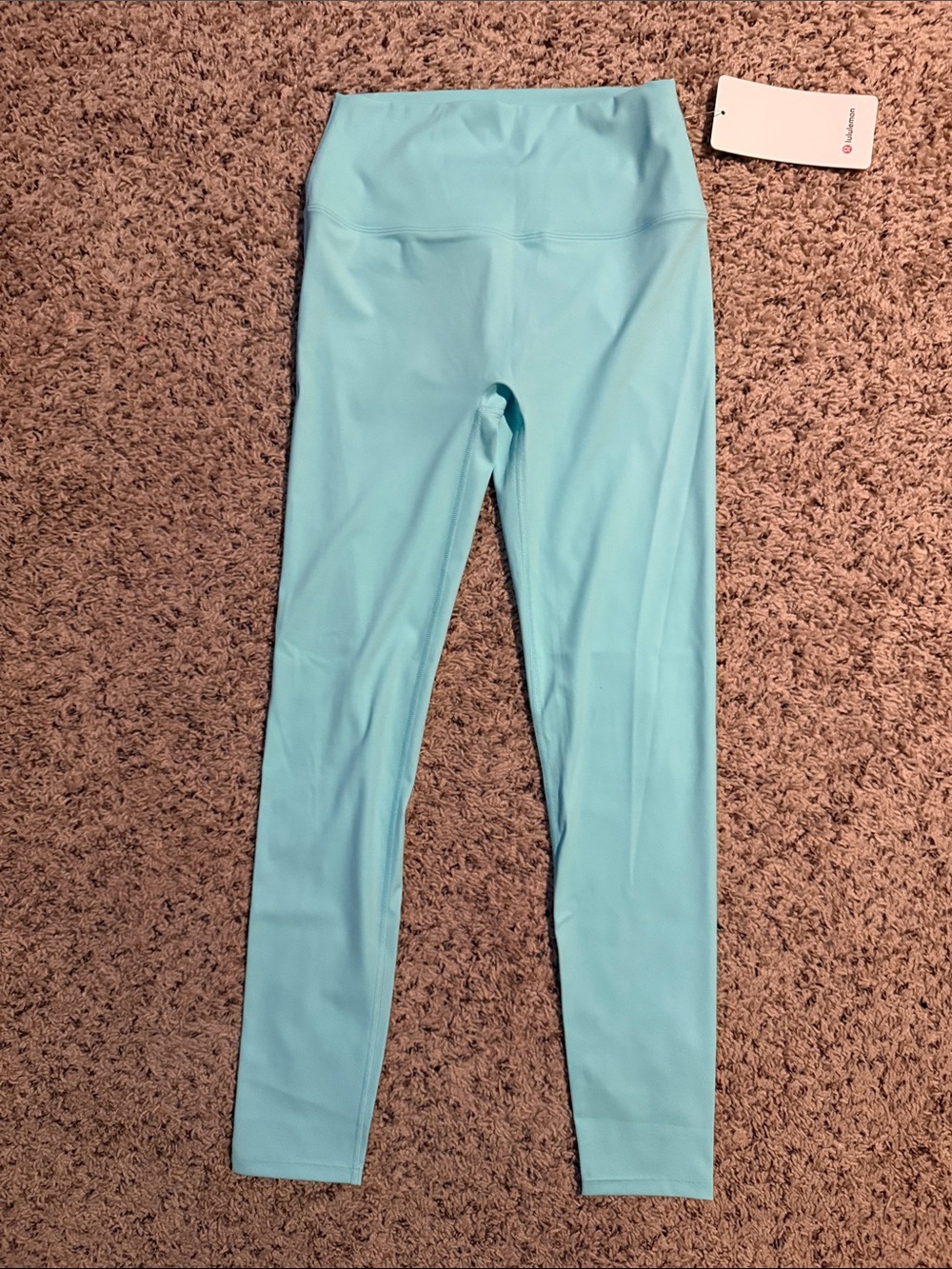 Lululemon size 6 matching set with cropped jacket and leggings in a light blue - Picture 5 of 7